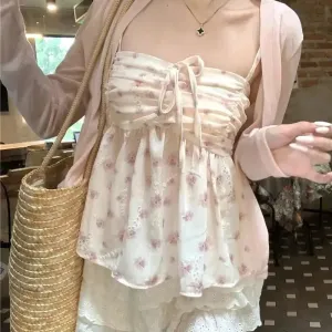 Top Pink frenum Pleated
