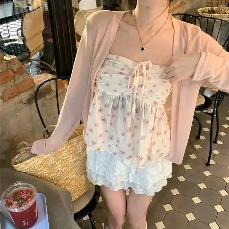 Top Pink frenum Pleated