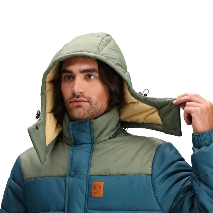 Topo Designs Retro Ridge Puffer Jacket Pond Blue / Beetle