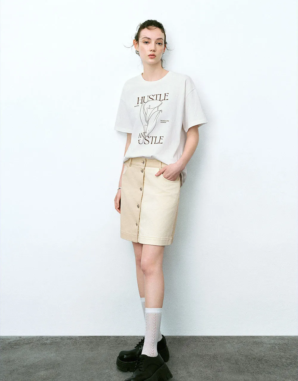 Two Toned Mini A-Line Skirt
