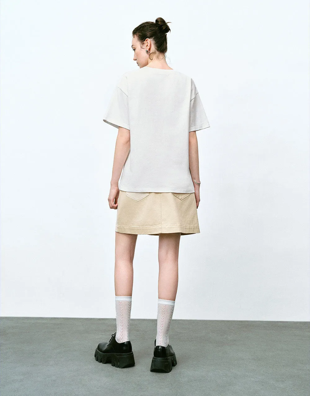 Two Toned Mini A-Line Skirt