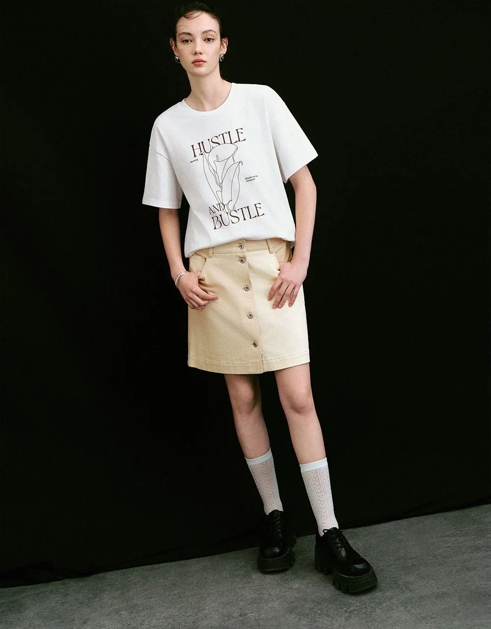Two Toned Mini A-Line Skirt