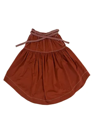 Ulla Johnson Rust Pleated Skirt