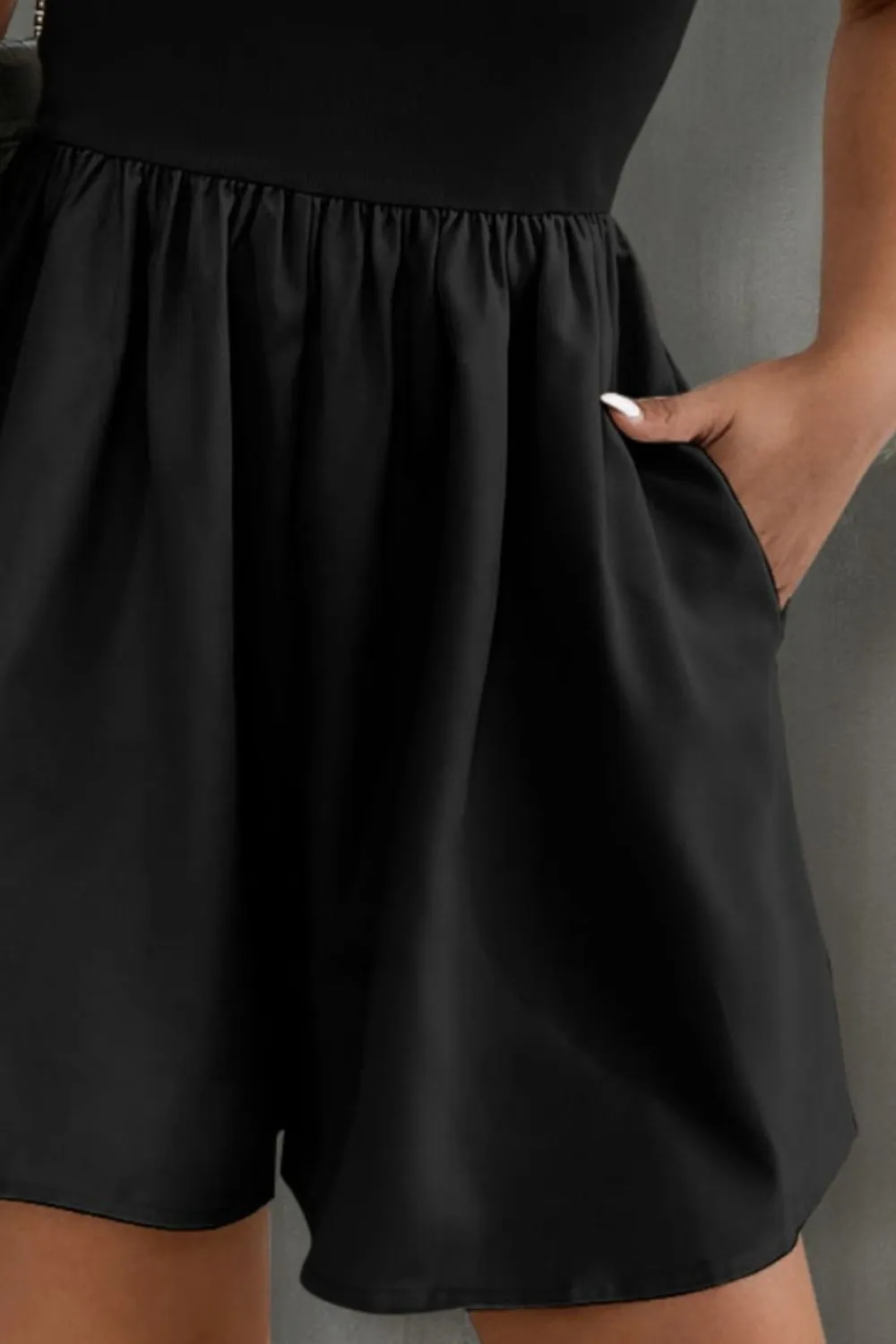 Valerie Pocketed Tube Wide Leg Romper