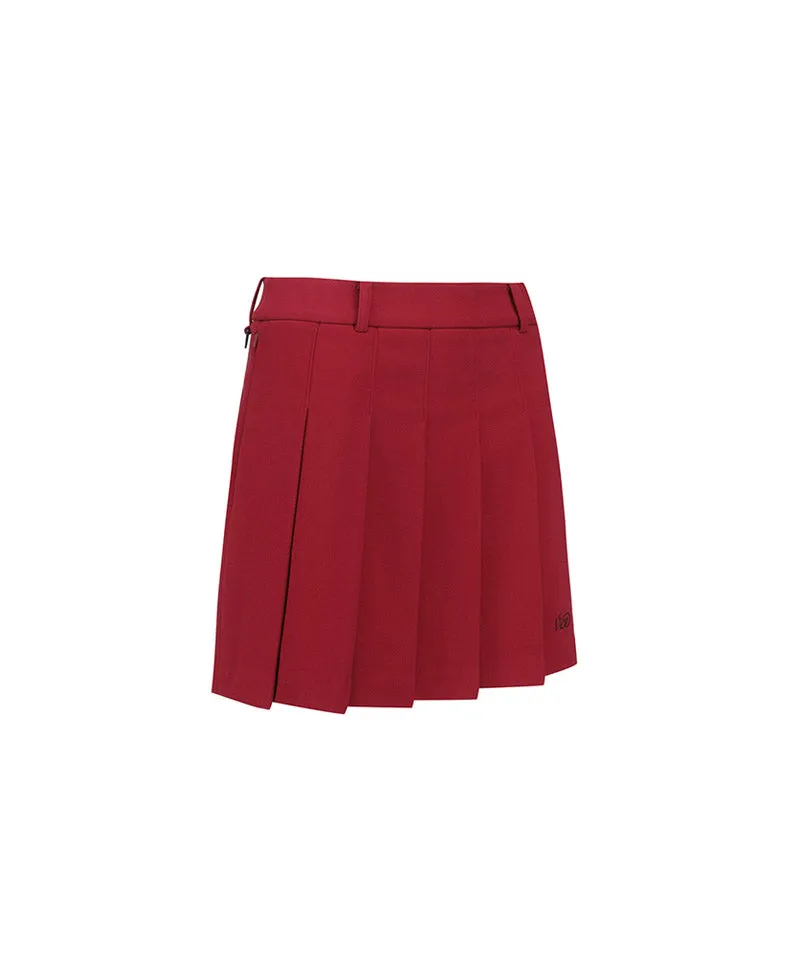 Vice Golf Atelier Women's Bonding Pleats Skirt - Burgundy