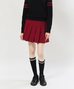 Vice Golf Atelier Women's Bonding Pleats Skirt - Burgundy