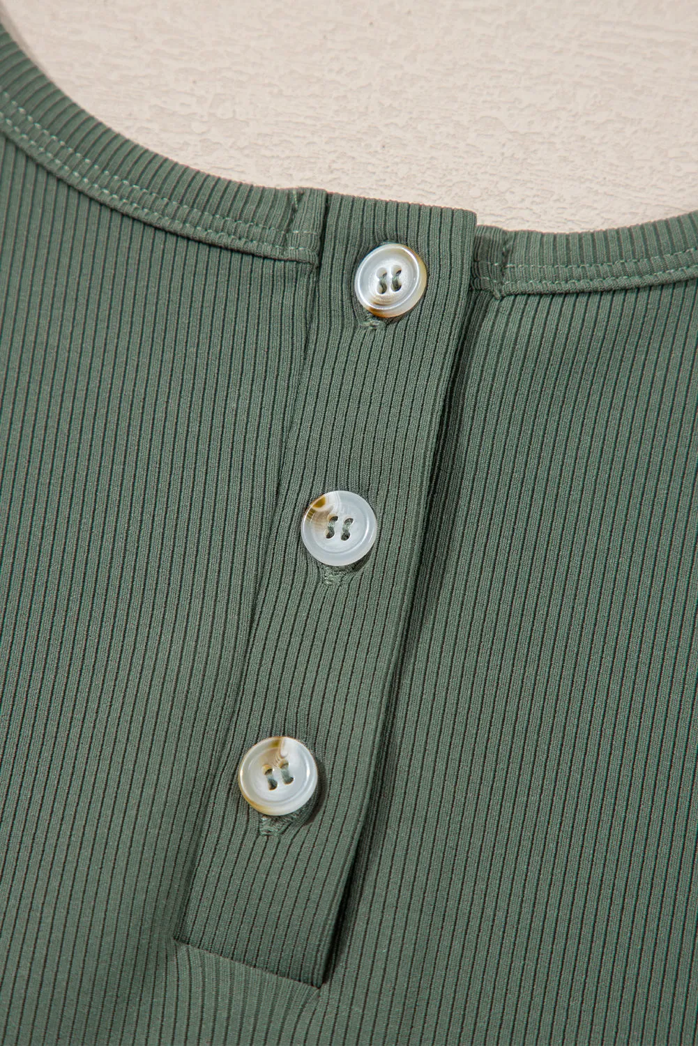 Vineyard Green Buttoned Drawstring Waist Sleeveless Wide Leg Jumpsuit