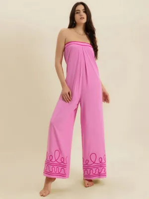 Wide Leg Tube Jumpsuit
