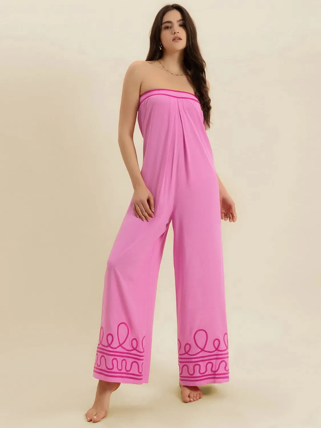 Wide Leg Tube Jumpsuit