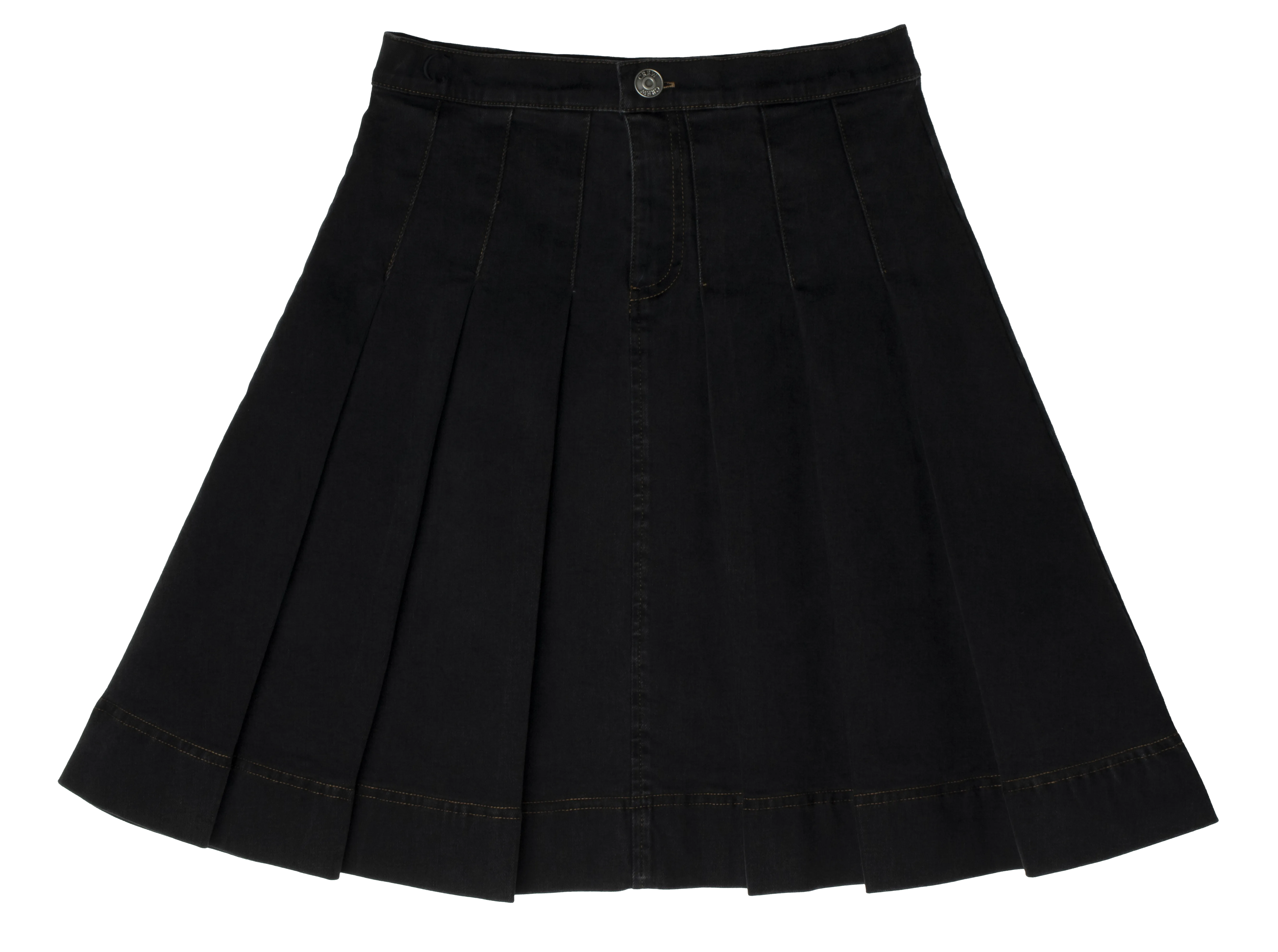 Wide pleated black skirt by Crew Basics