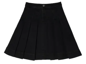 Wide pleated black skirt by Crew Basics