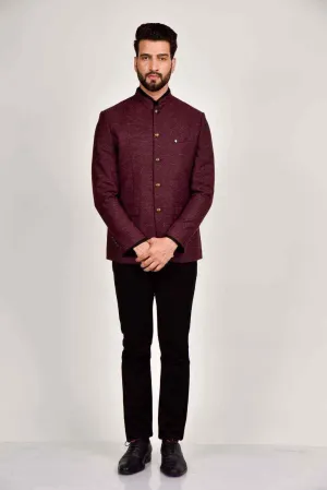Wine Tweed Blazer