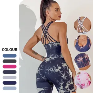 Women's Bodysuits Sleeveless Bodysuits Sports Tie Dye