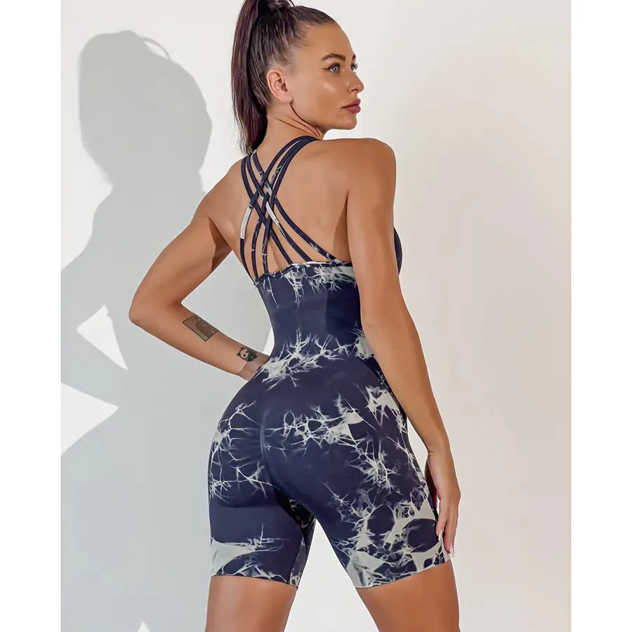 Women's Bodysuits Sleeveless Bodysuits Sports Tie Dye