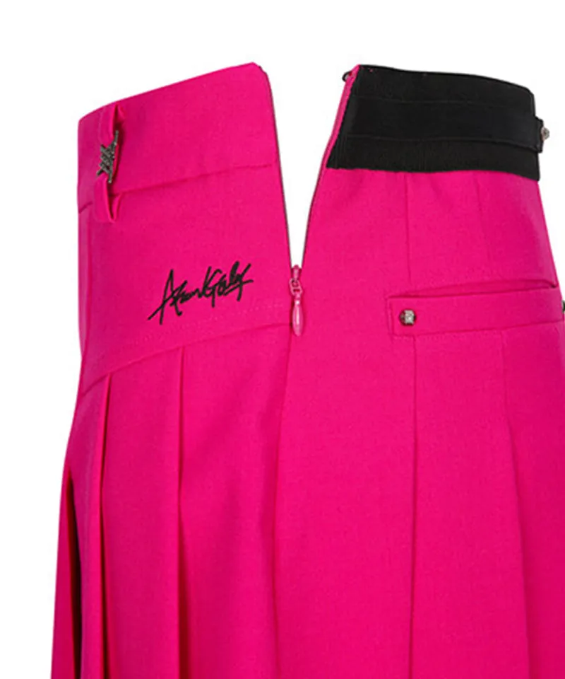 Women's Half Pleats Points SQ - Pink