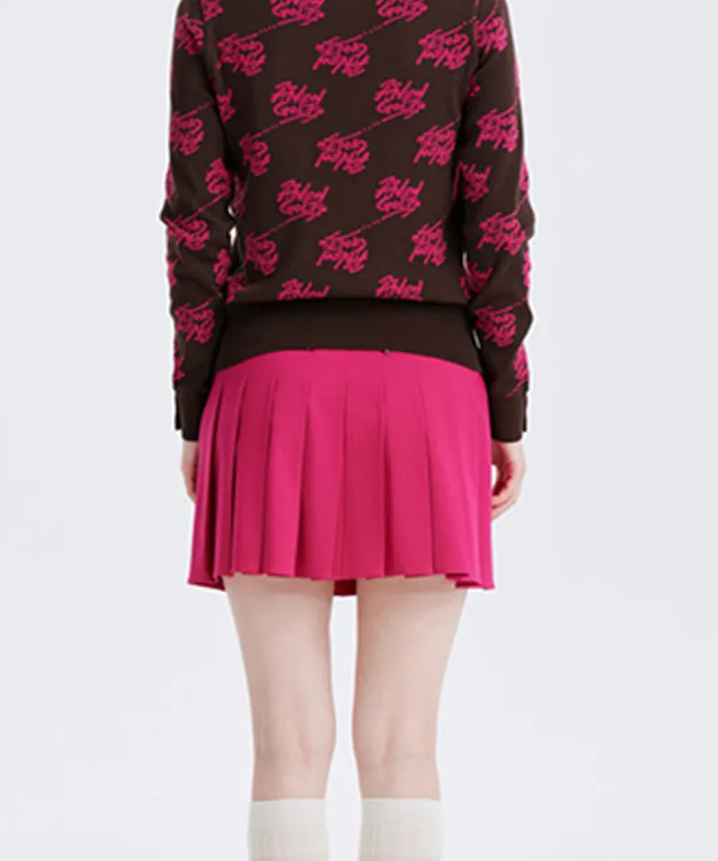 Women's Half Pleats Points SQ - Pink