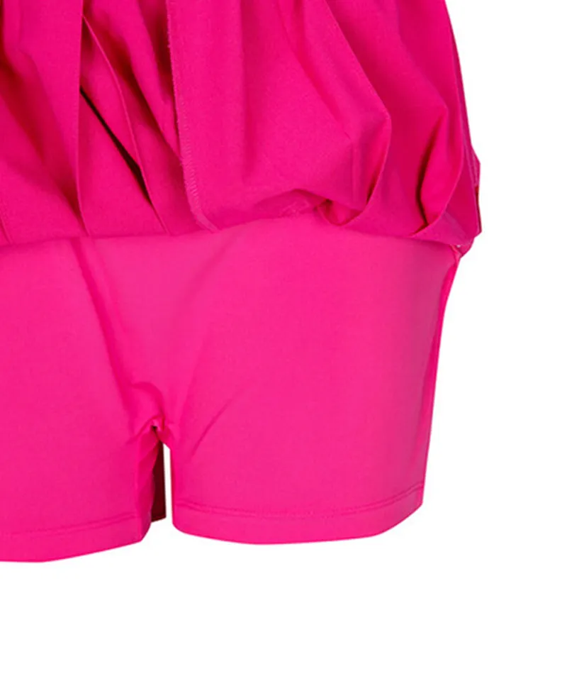 Women's Half Pleats Points SQ - Pink