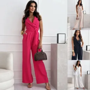 Women's Holiday Daily Streetwear Solid Color Full Length Jumpsuits