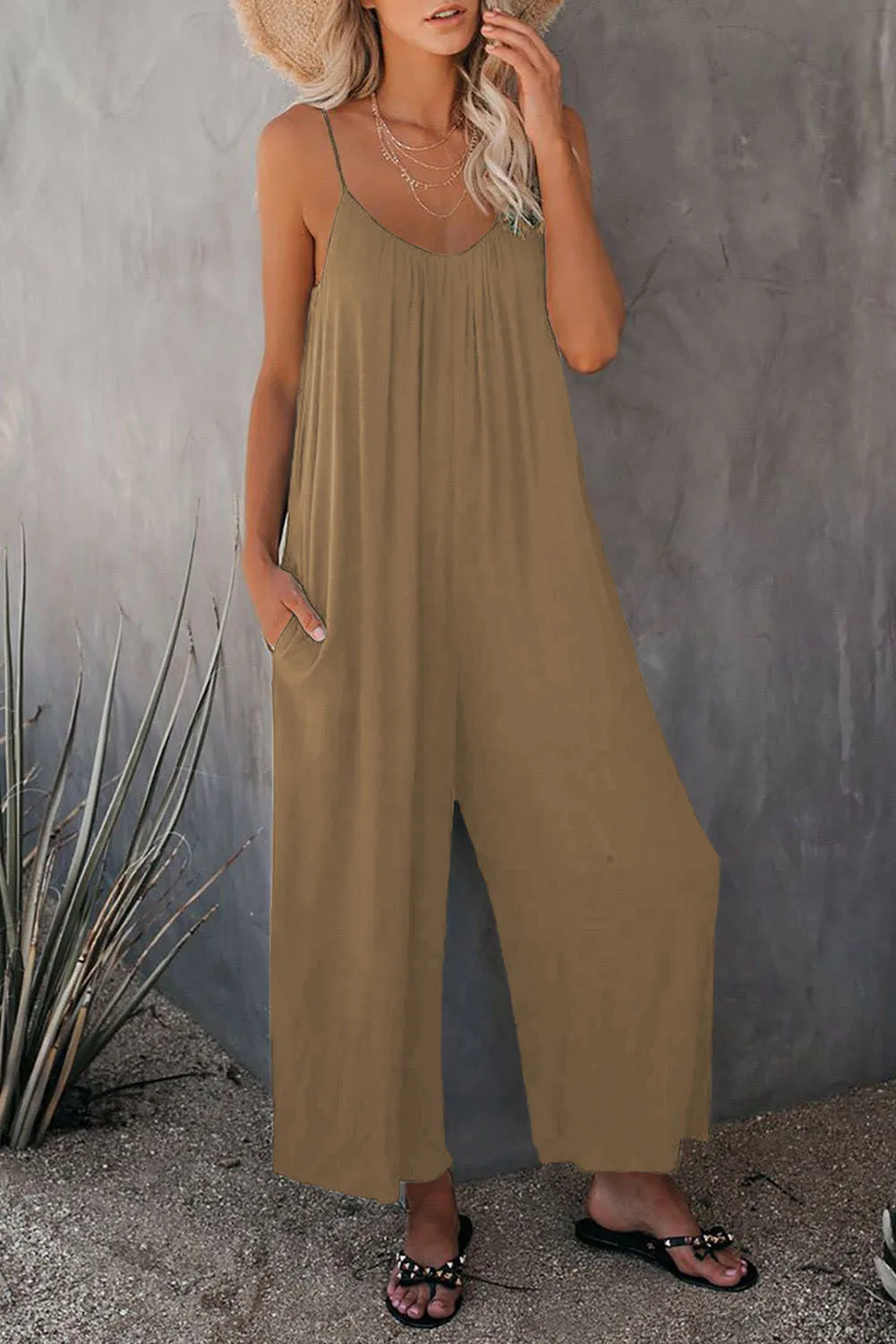 Women's Loose Sleeveless Jumpsuits Romper Jumpsuit