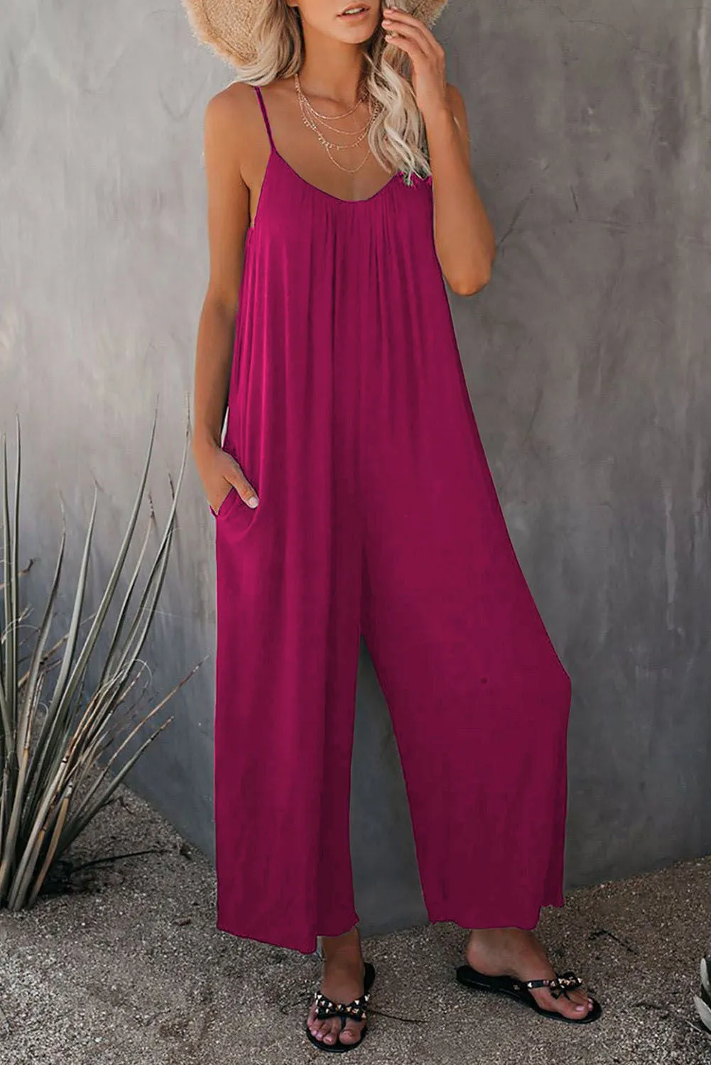 Women's Loose Sleeveless Jumpsuits Romper Jumpsuit