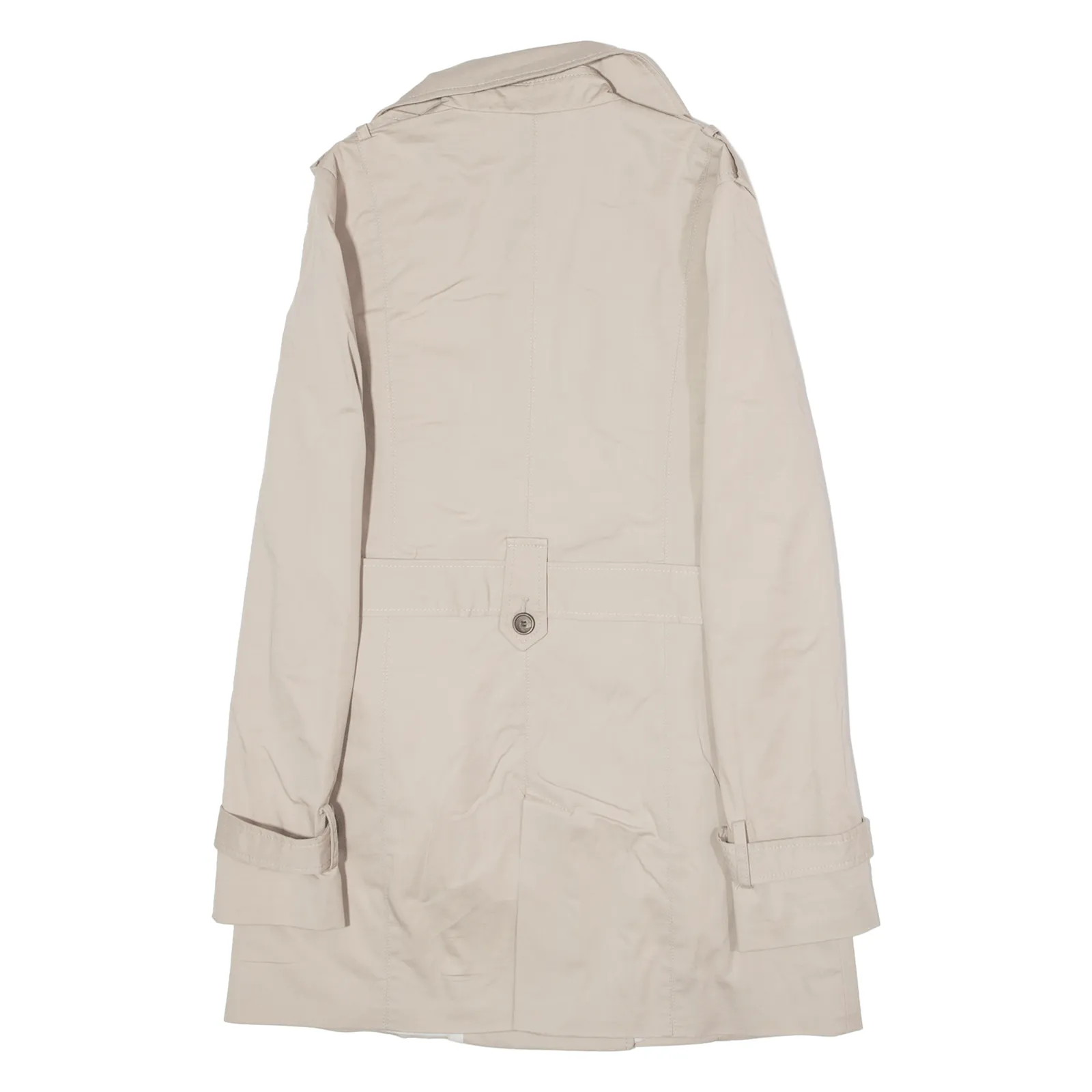 ZARA BASIC Belted Womens Pea Coat Beige S
