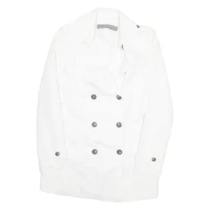 ZARA Womens Pea Jacket White S